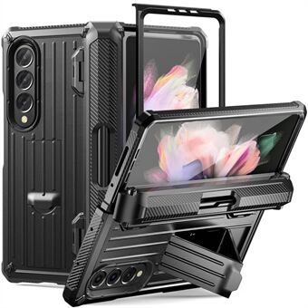 Samsung Galaxy Z Fold3 5G PC+TPU-puhelinkotelolle kynäpidike Sarana-puhelimen tukijalusta PET-näytönsuojalla