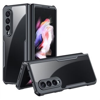 XUNDD Samsung Galaxy Z Fold3 5G akryyli + TPU ohut puhelimen suojus Läpinäkyvä puhelinkotelo karkaistulla lasikalvolla