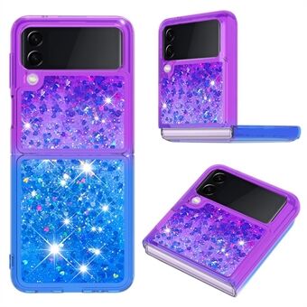 YB Quicksand Series-3:lle Samsung Galaxy Z Flip3 5G Gradient Quicksand Liquid Flowing Sparkle Case Kulutusta kestävä pehmeä TPU-takakansi