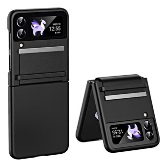 Samsung Galaxy Z Flip3 5G Skin-Touch Scratch PU-nahapäällysteiselle PC-suojalle sisäänvedettävä saranan taitettava puhelinkotelo