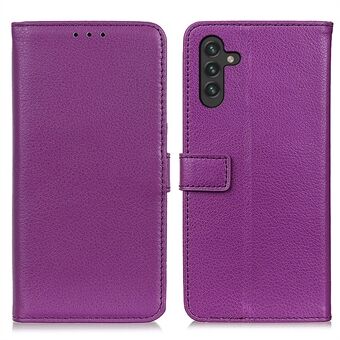 Litchi Texture Premium PU-nahkainen lompakko Flip-suojapuhelinkotelo Stand ja magneettisella sulkimella Samsung Galaxy A13 5G / A04s 4G:lle (164,7 x 76,7 x 9,1 mm)