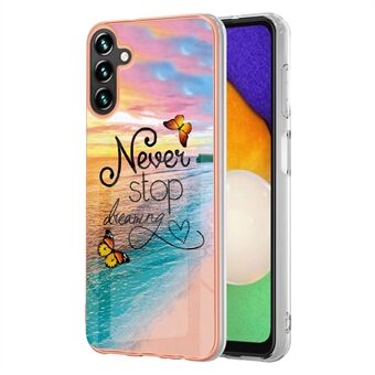 Marble Design Soft Touch IMD IML Galvanointi Scratch Joustava TPU-puhelinkuori Samsung Galaxy A13 5G / A04s 4G:lle (164,7 x 76,7 x 9,1 mm)