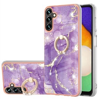 Samsung Galaxy A13 5G / A04s 4G (164,7 x 76,7 x 9,1 mm) Kickstand Design Naarmuuntumaton Scratch Galvanointi Joustava TPU-kuori IML IMD Marble Pattern -puhelimen kuori