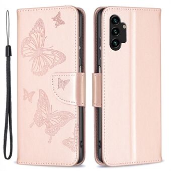 Samsung Galaxy A13 4G Butterfly painettu PU-nahka + TPU-puhelinkotelo Lompakkotelineen suojus Stand