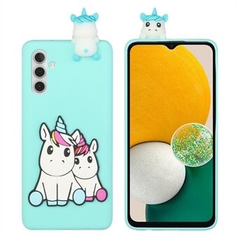 Samsung Galaxy A13 5G 3D söpölle sarjakuvalle Funny Animal Style TPU + PVC liukumaton kotelo