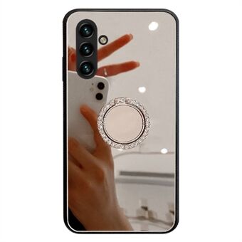 Samsung Galaxy A13 5G Iskunkestävälle Scratch peilikuorelle TPU + PC-hybridipuhelinkotelo ja Ring