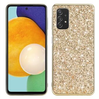 Samsung Galaxy A13 5G Shiny Glitter Sequins puhelinkuorelle Galvanoitu TPU-kehys Kova PC Taka Hybridi Suojakuori