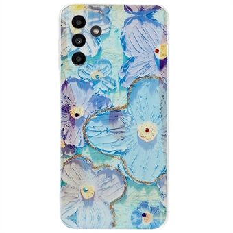 Samsung Galaxy A13 5G / A04s 4G (164,7 x 76,7 x 9,1 mm) Ultra Slim Scratch epoksi tekojalokivi Decor TPU -kotelo IMD-kukkakuvioiselle matkapuhelimen suojakuorelle