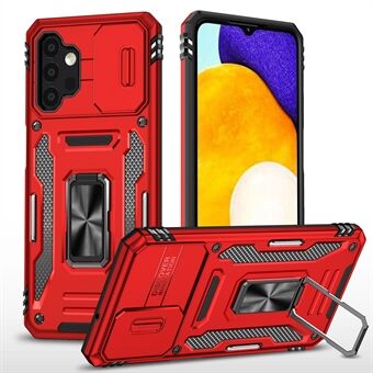 Armour Series for Samsung Galaxy A13 4G / 5G Slide Camera Protector Kickstand Phone Case PC + TPU-suojakuori