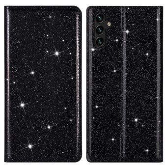 Samsung Galaxy A13 5G Sparkle Glitter PU-nahkaiselle läppäkotelolle Automaattinen magneettinen suljettu Stand korttipidike ohut puhelimen suojus