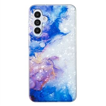 Samsung Galaxy A13 5G Soft TPU Shell Pattern -kotelolle IMD Marble Flower -puhelimen suojakuori