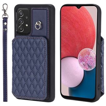 Style 008 PU nahka + TPU puhelimen suojakuori Samsung Galaxy A13 4G / A13 5G Kickstand RFID-estopuhelinkotelo rannehihnalla