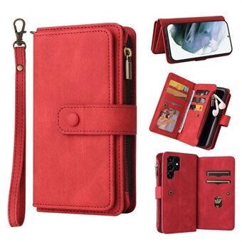 KT Monitoiminen Series-2 Wallet Design PU-nahkainen 15 korttipaikkaa TPU-puhelimen suojakuori Samsung Galaxy S22 Ultra 5G:lle