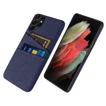 Samsung Galaxy S22 Ultra 5G Dual Card Slots Tyylikäs kangasrakenne Monitoiminen matkapuhelinkotelon kangas + PC-puhelimen suojakuori