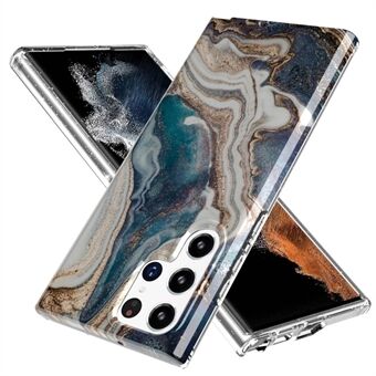 Samsung Galaxy S22 Ultra 5G GW18 IMD Marble Pattern PC+TPU -iskunkestävälle kotelolle suojaava puhelimen suojakuori