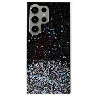 Samsung Galaxy S22 Ultra 5G takakuorelle, Starry Sky Sparkle Epoksipuhelinkotelolle, pehmeä TPU-suojakuori