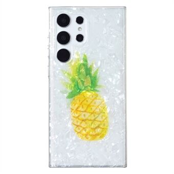 Samsung Galaxy S22 Ultra 5G Marble Flower -puhelinkotelolle kuorikuvio TPU IMD -kuori