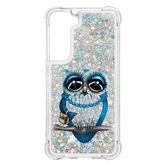 Glitter Quicksand Clear TPU kuviotulostus suojaava puhelinkotelo Samsung Galaxy S22 5G:lle