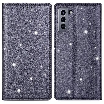 Ultraohut Glitter Sequin PU-nahkainen magneettinen automaattisesti imeytyvä puhelinkotelon Stand kansi korttipaikalla Samsung Galaxy S22 5G:lle