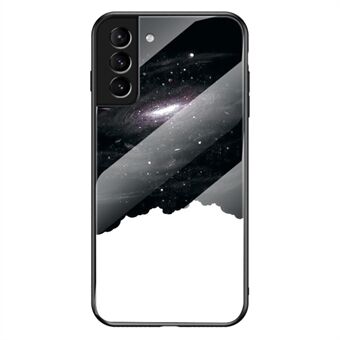 Starry Sky Style Scratch karkaistu lasi + TPU + PC-puhelinkotelon hybridikotelo Samsung Galaxy S22 5G:lle