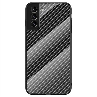 Hiilikuiturakenne Ohut kevyt karkaistu lasi takaosa Scratch PC+TPU-kuoren suojakuori Samsung Galaxy S22 5G:lle