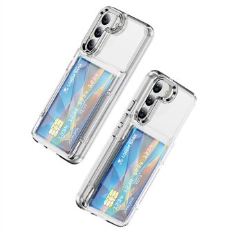 Samsung Galaxy S22 5G -kotelo TPU + akryyli puhelimen suojus korttipaikalla ja jalustalla