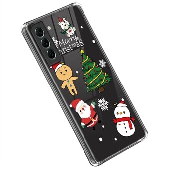 Samsung Galaxy S22 5G:lle joulukuviotulostus TPU-kotelolle pudotusta estävä Xmas-puhelimen suojakuori