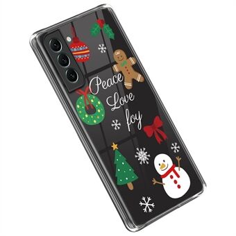 Samsung Galaxy S22 5G:lle joulukuviotulostus TPU-kotelolle pudotusta estävä Xmas-puhelimen suojakuori