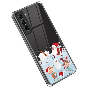 Samsung Galaxy S22 5G:lle joulukuviotulostus TPU-kotelolle pudotusta estävä Xmas-puhelimen suojakuori