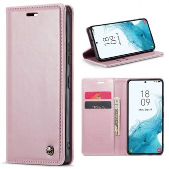 CASEME 003 -sarja Samsung Galaxy S22 5G:lle Stand estävälle PU-nahkaiselle folio-käännettävälle puhelinkuorelle