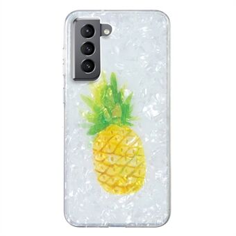 Samsung Galaxy S22 5G TPU Shell Pattern -puhelinkotelolle Marble Flower IMD -suojakuori