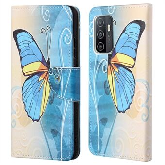 Cross Texture Pattern Printing Suojaava nahkainen puhelimen kansi Stand Samsung Galaxy A33 5G:lle