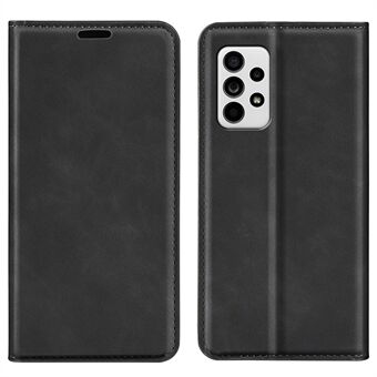 Automaattisesti sulkeutuva magneettinen PU-nahkakotelo Stand Lompakko Yksivärinen Skin-Touch Flip-puhelimen kansi Samsung Galaxy A33 5G:lle