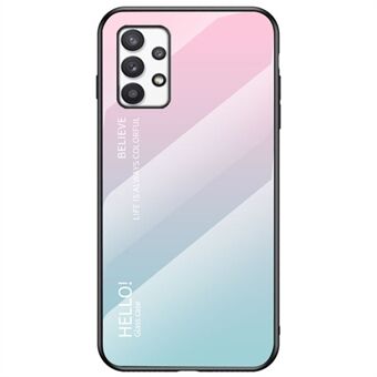 Gradient Color karkaistu lasi + PC + TPU Iskunkestävä matkapuhelimen kotelo Samsung Galaxy A33 5G:lle