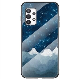 Starry Sky Pattern karkaistu lasi + PC + TPU suojaava puhelinkotelon kansi Samsung Galaxy A33 5G:lle