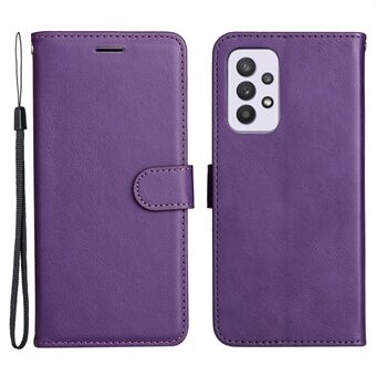 KT Nahka Series-2 Yksivärinen Folio Flip PU Nahkainen Stand Lompakon suojus Pudotuksenkestävä puhelinkotelo Samsung Galaxy A33 5G:lle