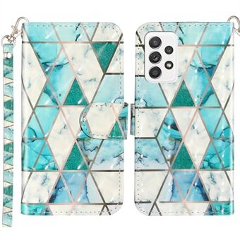 Folio Flip Pattern -tulostus Scratch nahkainen lompakkopuhelinkotelo ja Stand Samsung Galaxy A33 5G:lle