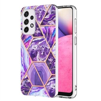 LB4-sarjan marmorikuvioinen kotelo Samsung Galaxy A33 5G, IMD Galvanointisuojaavalle TPU:lle henkilökohtainen puhelimen kansi