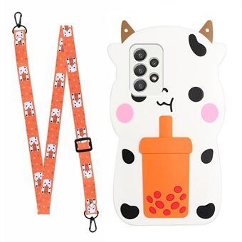 Long Lanyard Design TPU-puhelimen suojakuori Samsung Galaxy A33 5G:lle, erikoismuotoillulla silikonisella ulkokuorella varustettu puhelinlisävaruste