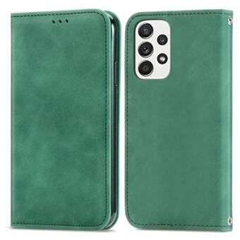 Samsung Galaxy A33 5G Skin-Touch Feeling Vintage Nahka + TPU-kotelo Korttipaikat Stand Flip Magneettinen kansi