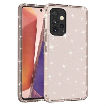 Samsung Galaxy A33 5G Clear Glitter Case Hard PC + Soft TPU Thicken Pudotuksenkestävä matkapuhelinkuori