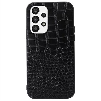 Samsung Galaxy A33 5G Crocodile Texture aito lehmännahkapäällyste pudotuksenkestävälle hybridi-PC + TPU-kotelolle