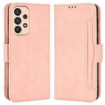 Samsung Galaxy A33 5G:lle useille korttipaikoille puhelinsuojus PU-nahkainen Stand Folio Flip Case