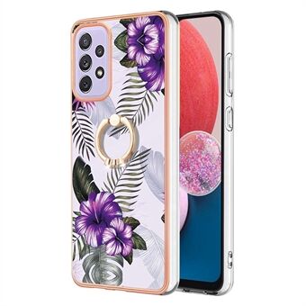 Samsung Galaxy A33 5G YB IMD Series-6 Marble Pattern -mallille Hyvin suojattu TPU- Ring IMD-takakansi