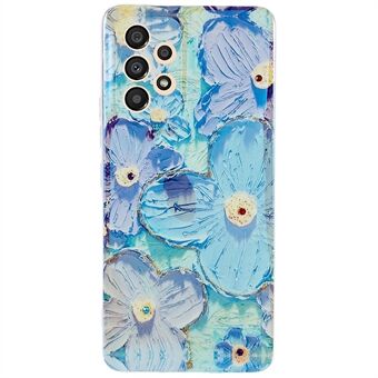 IMD Flower Pattern -puhelinkotelo Samsung Galaxy A33 5G:lle, tekojalokivi Decor Epoksi TPU putoamisen estävä suojus