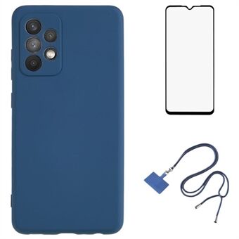 WANLONFENG RB1-sarja Samsung Galaxy A33 5G:lle Joustava TPU-puhelinkotelo hihnalla / näytön kalvolla