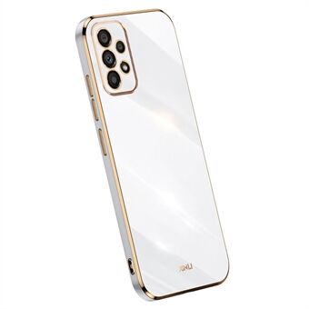 XINLI Samsung Galaxy A33 5G ohuelle puhelinkuorelle galvanoitu Golden Edge Scratch TPU-matkapuhelimen kansi