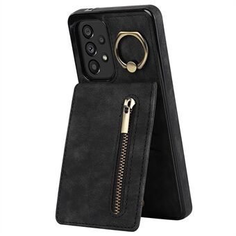 Samsung Galaxy A33 5G RFID-esto Kickstand Case Retro PU+TPU Iskunkestävä Lompakon puhelimen suojakuori