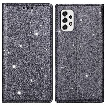 Samsung Galaxy A53 5G Glitter Sequins Ultra-ohut PU-nahka + TPU-kotelo Stand korttitelineen puhelimen suojakuori