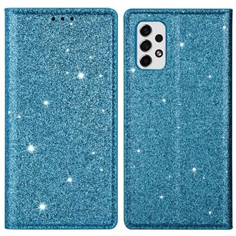 Samsung Galaxy A53 5G Glitter Sequins Ultra-ohut PU-nahka + TPU-kotelo Stand korttitelineen puhelimen suojakuori